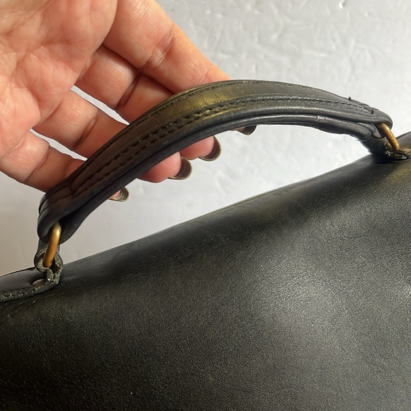 Vintage COACH leather briefcase stamped IRREGULAR w/COA - Picture 3 of 16